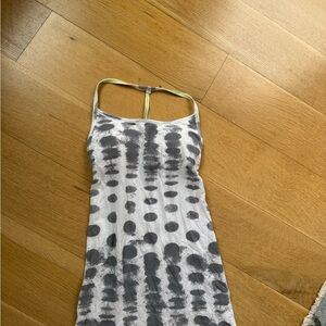lululemon athletica Gray and White Tank Top